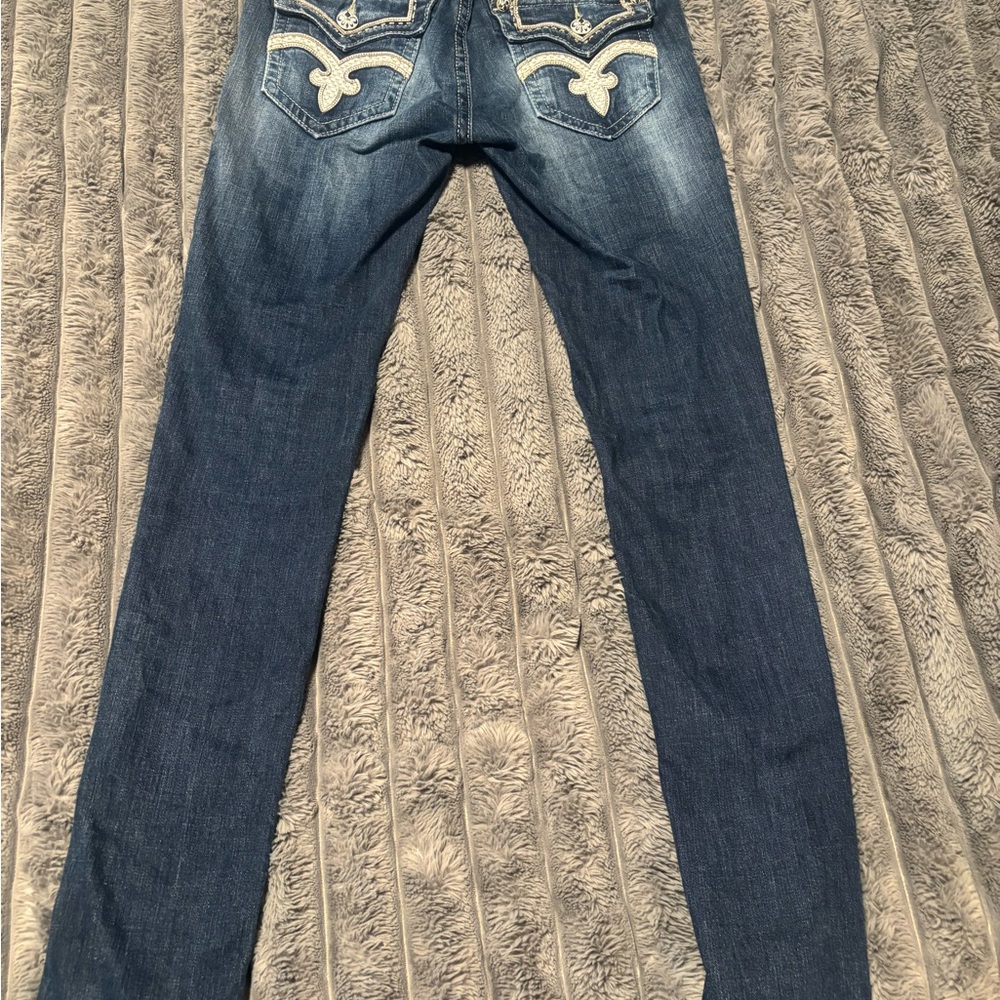 Rock Revival Dark Blue Skinny Jeans for Women